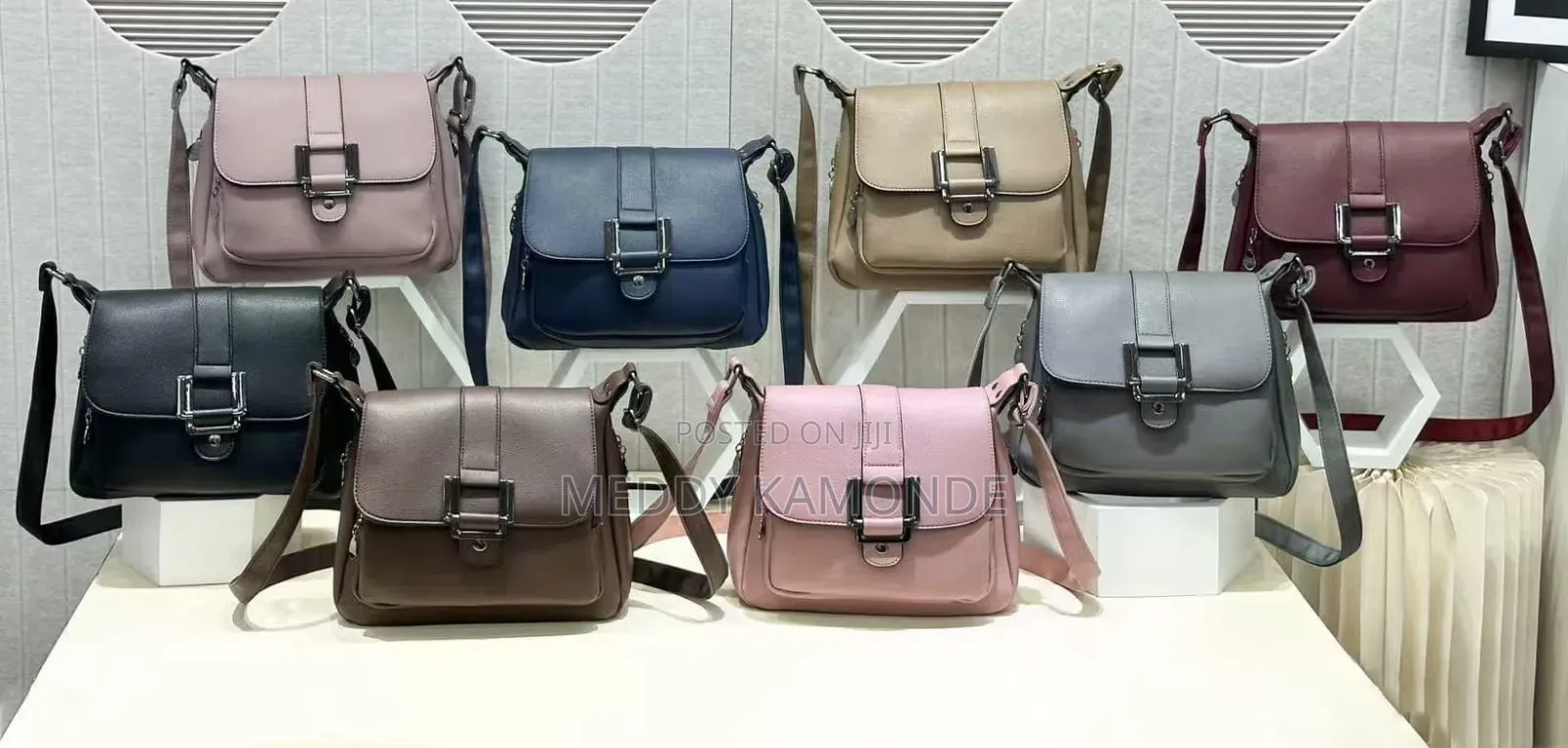 Peach/Blue Handbags/Sling Bag