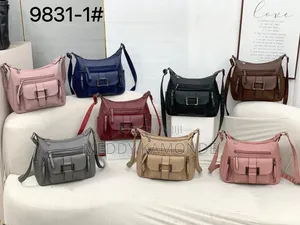 Peach/Blue Handbags/Sling Bag