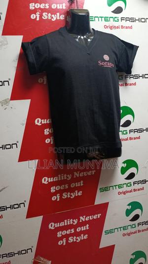 Black Branded B Neck T-Shirt - thumbnail 2