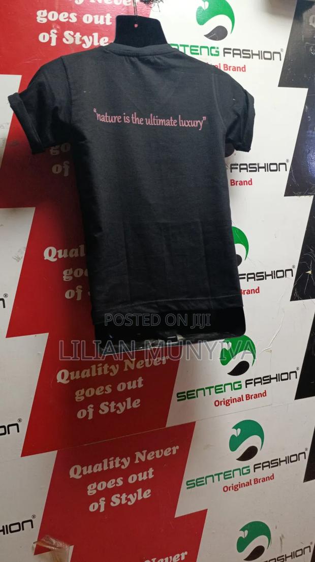 Black Branded B Neck T-Shirt - thumbnail 5