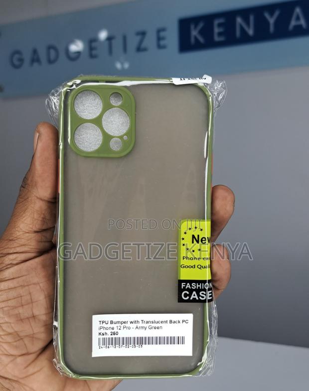iPhone 12 Pro Tpu Bumper With Translucent Back Pc Case