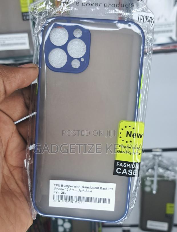 iPhone 12 Pro Tpu Bumper With Translucent Back Pc Case - thumbnail 4