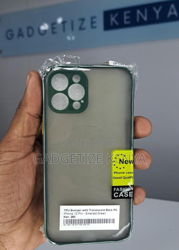 iPhone 12 Pro Tpu Bumper With Translucent Back Pc Case - thumbnail 5
