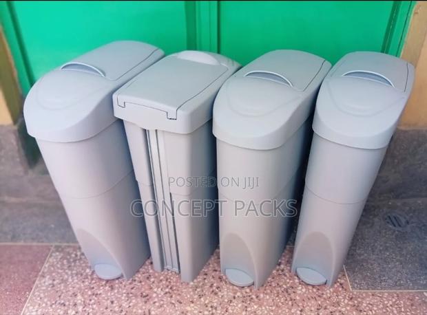 Grey Feminine Sanitary Bins. - main view