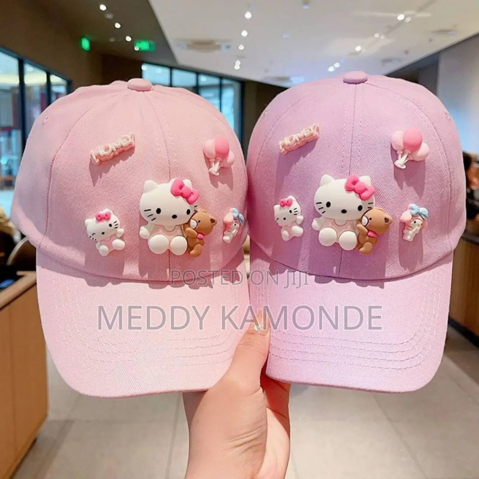 Kids Stylish Girls Pink Caps