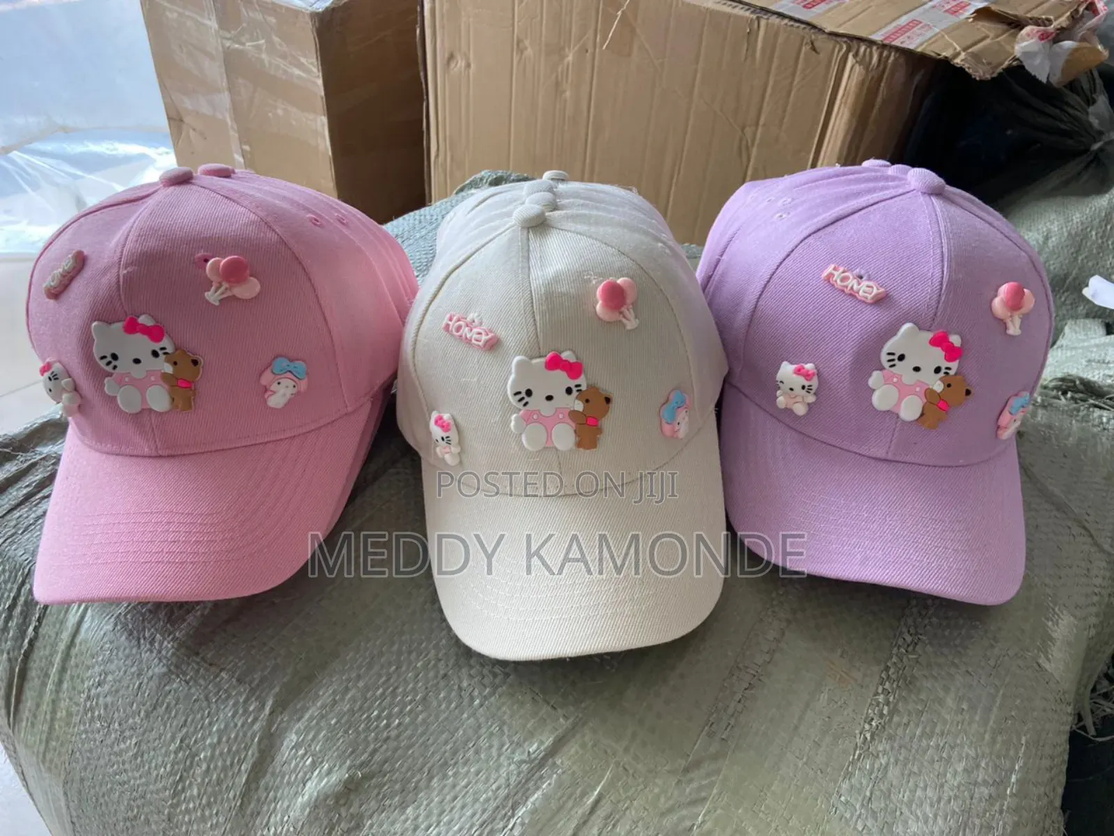 Kids Stylish Girls Pink Caps