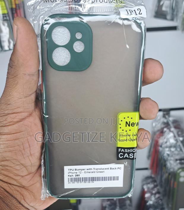Tpu Bumper With Translucent Back Pc Case for iPhone 12 - thumbnail 2