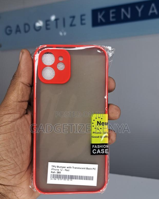 Tpu Bumper With Translucent Back Pc Case for iPhone 12 - thumbnail 3