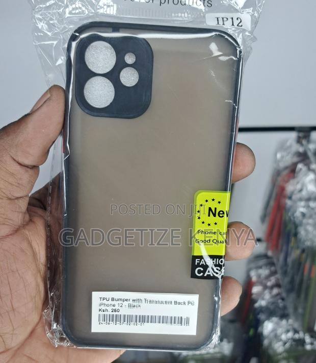 Tpu Bumper With Translucent Back Pc Case for iPhone 12 - thumbnail 6