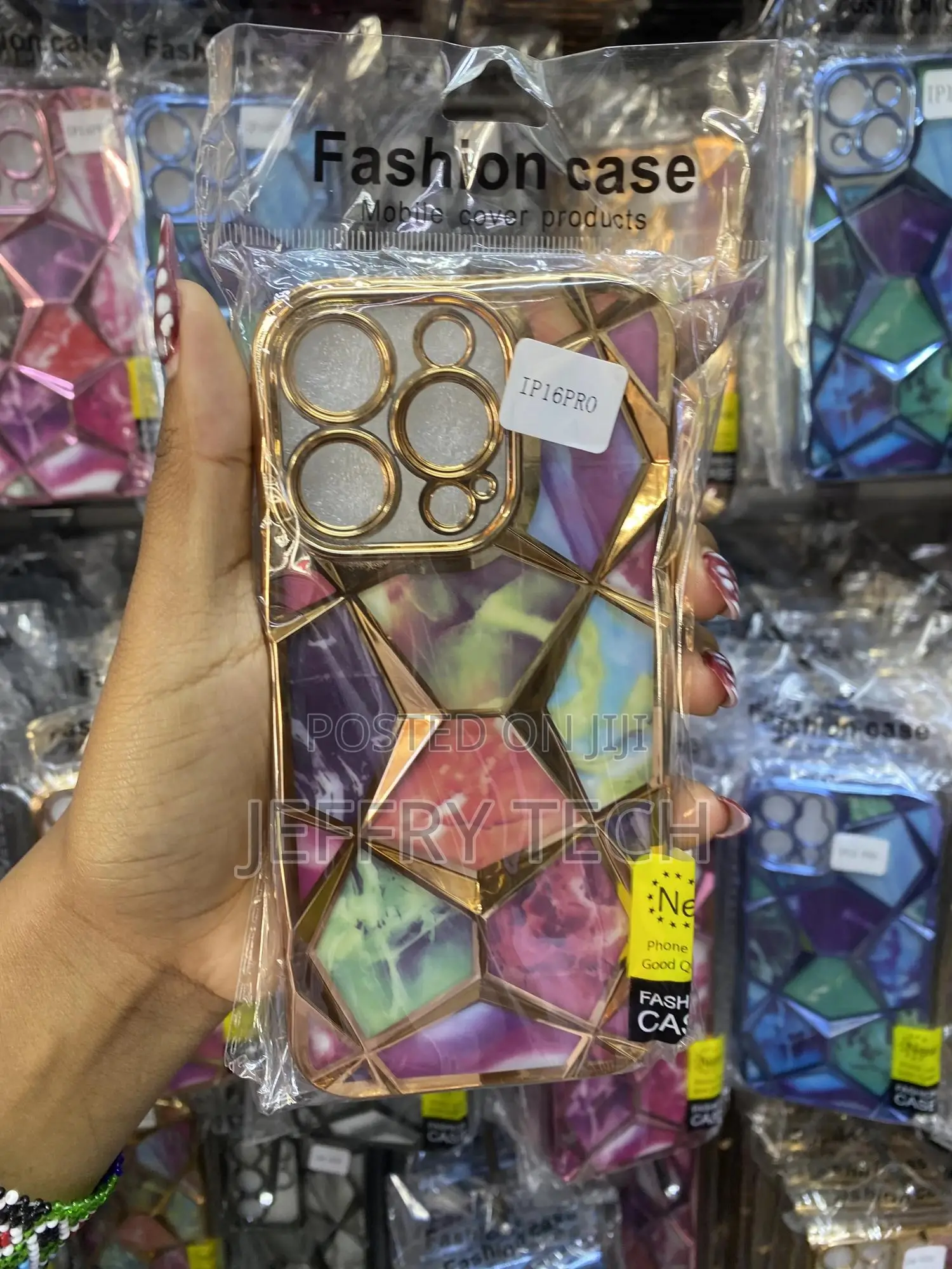 Cubba Diamond Cut Case for iPhone 16 Pro Geometric Marble Design