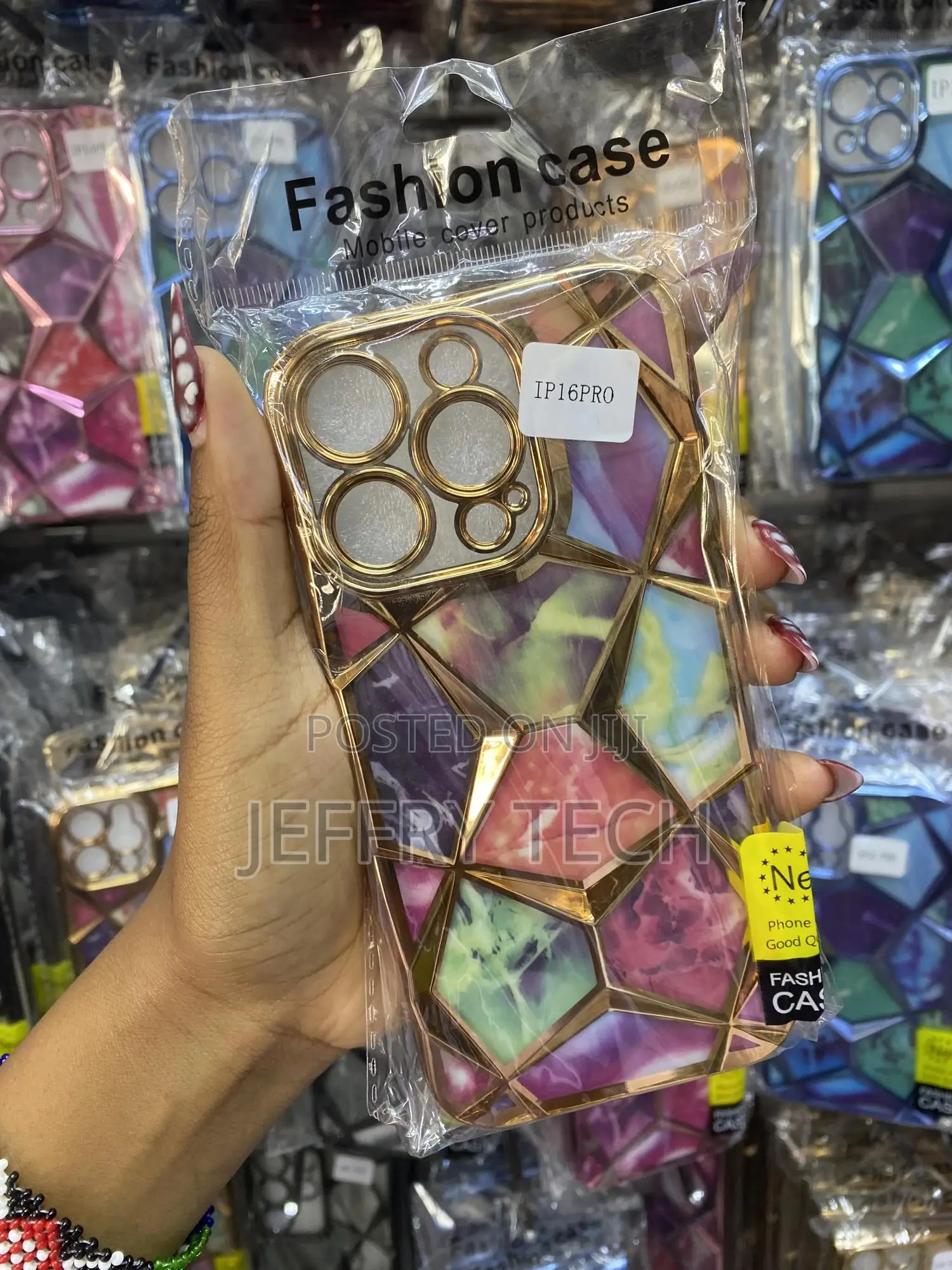 Cubba Diamond Cut Case for iPhone 16 Pro Geometric Marble Design