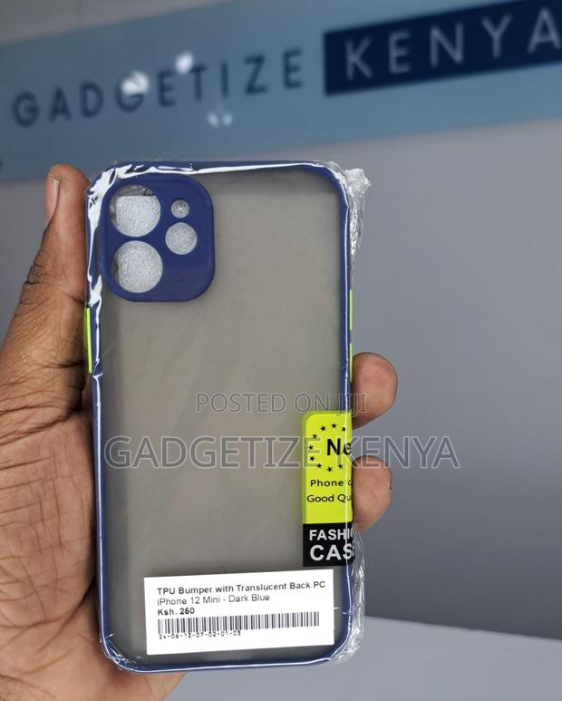 iPhone 12 Mini Tpu Bumper With Translucent Back Pc Case - thumbnail 5
