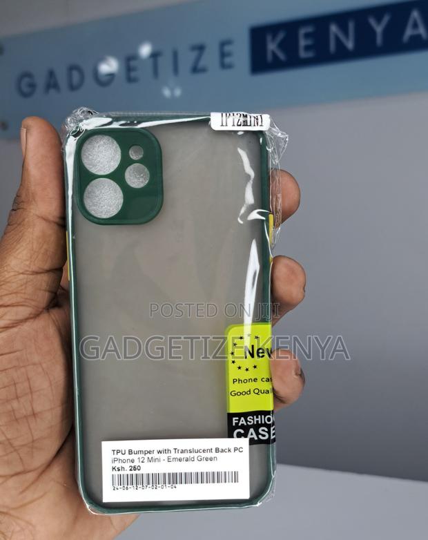 iPhone 12 Mini Tpu Bumper With Translucent Back Pc Case - thumbnail 7