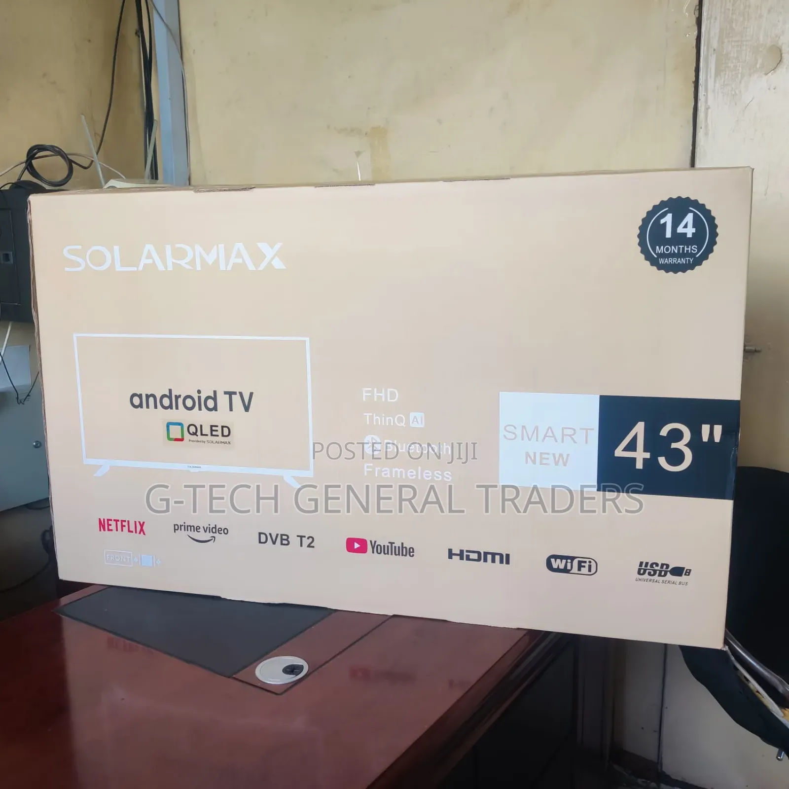 Solarmax 43inch Smart Qled Frameless Tv, Youtube, Netflix
