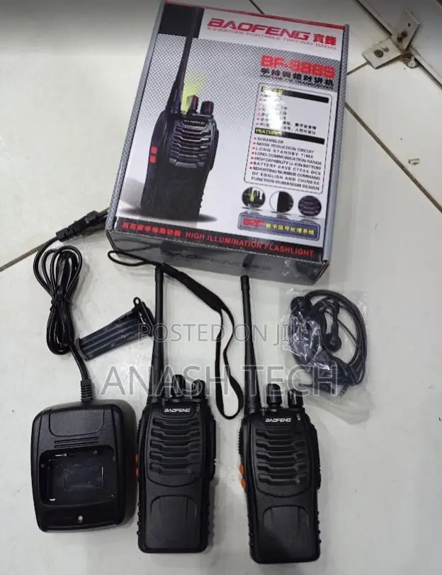 Clean Baofeng Bf-888s Walkie-Talkie Pair (2 Pieces)