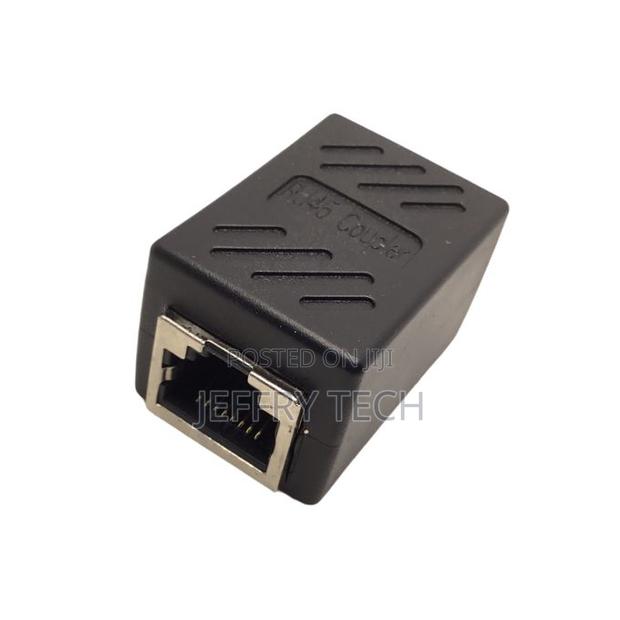 Rj45 Female Coupler for Ethernet Cat 5/ Cat 6 Lan Cable Extender Black - main view