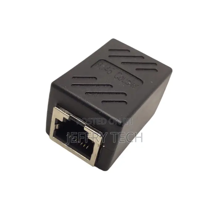 Rj45 Female Coupler for Ethernet Cat 5/ Cat 6 Lan Cable Extender Black
