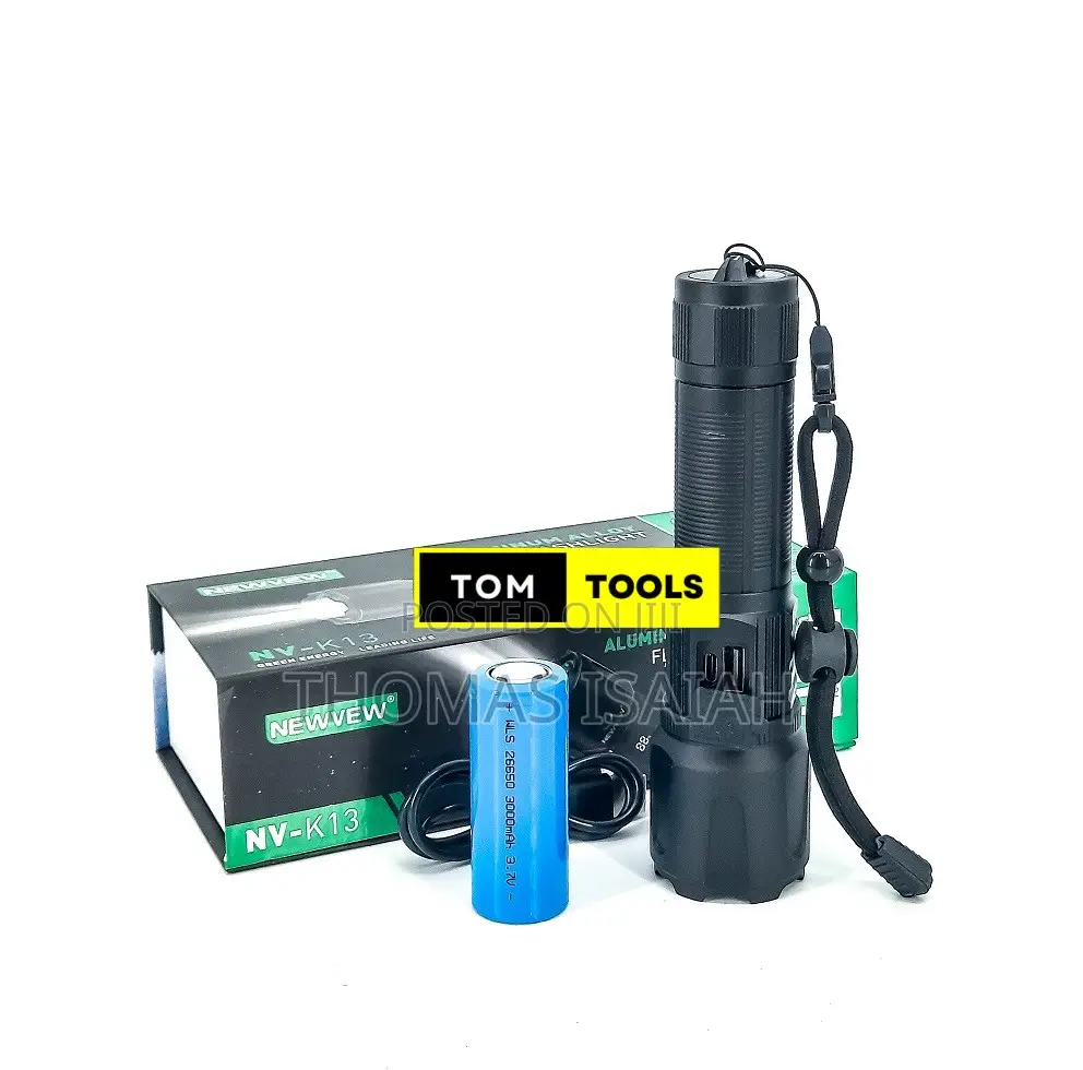 1000 Lumen Aluminum Alloy Led Torch With 3000mah 26650 Battery