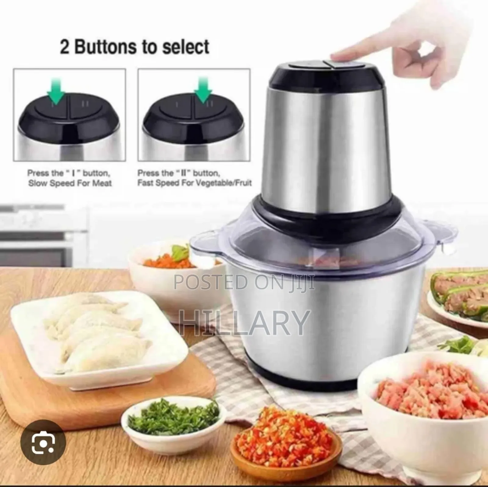 3ltrs Stainless Steel Electric Chopper .