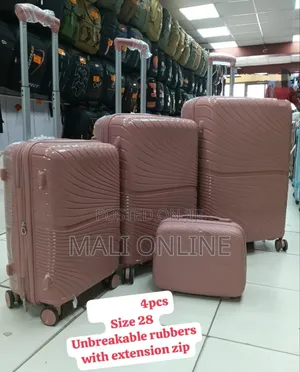 4-Piece Unbreakable Hardshell Luggage Set Vanity Case