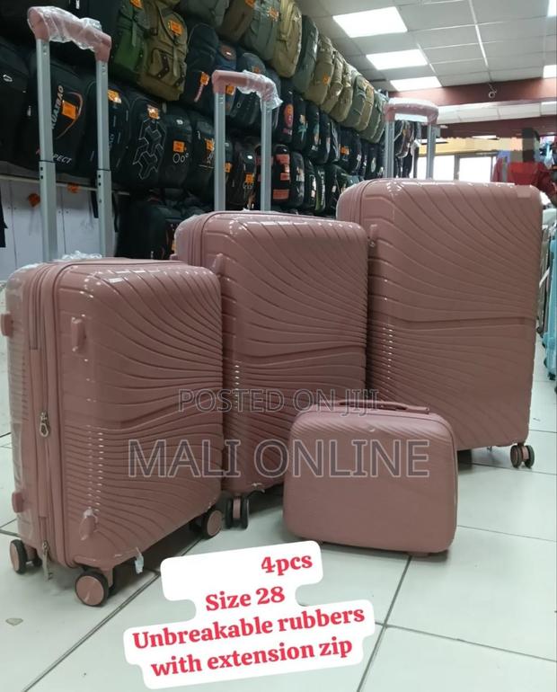 4-Piece Unbreakable Hardshell Luggage Set Vanity Case