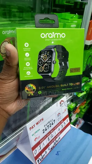Oraimo Watch Nova 2 2.01" Amoled Ip68 Curved Touchscreen Smart Watch