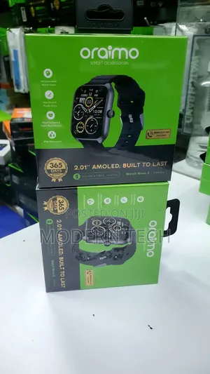 Oraimo Watch Nova 2 2.01" Amoled Ip68 Curved Touchscreen Smart Watch