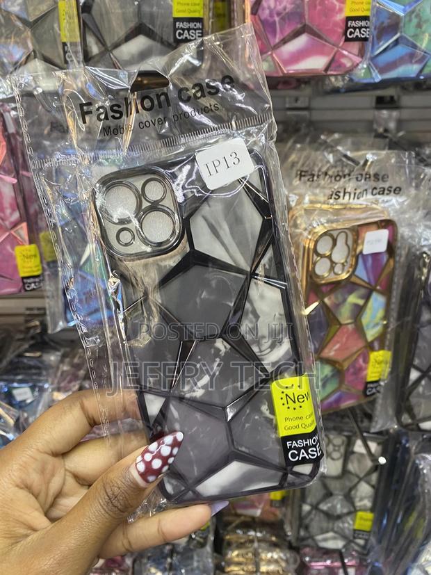 Mobyser Diamond Cut Case for iPhone 13 Geometric Marble Design - thumbnail 3