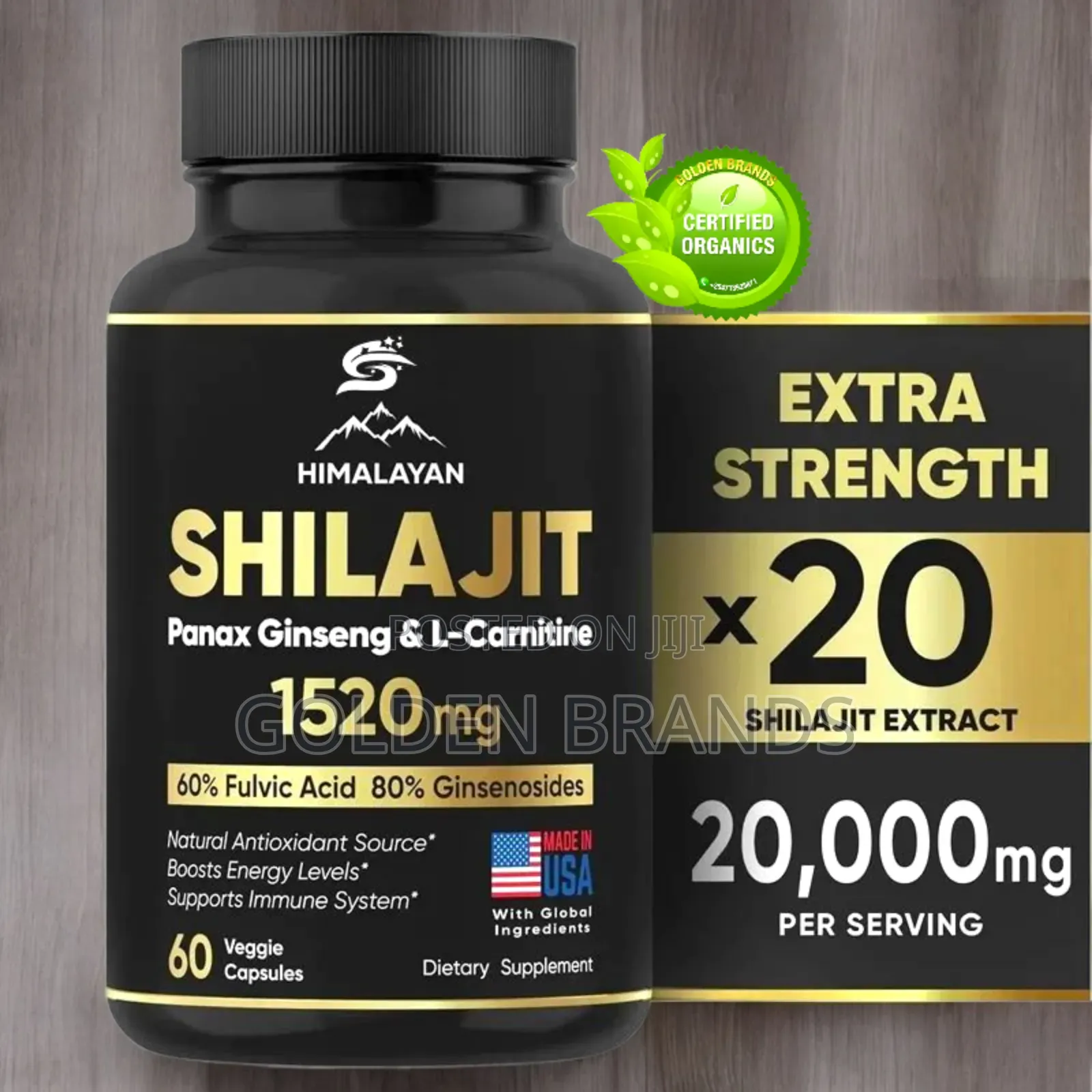 Powerful 20x Shilajit Power: Max Energy, Immune Boost, Vitality