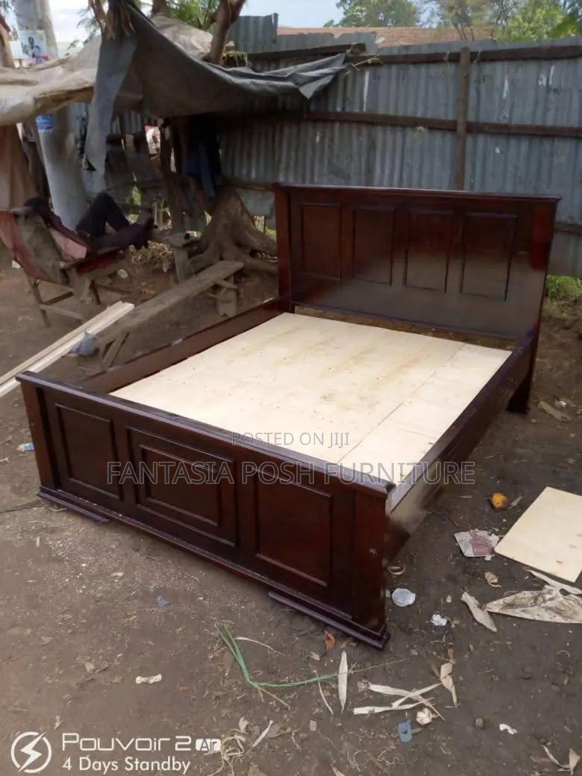 5x6 Contemporary Dark Wood Bed Frame