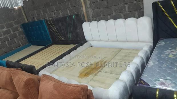 5x6 Upholstered Bubble Bed - Free Delivery