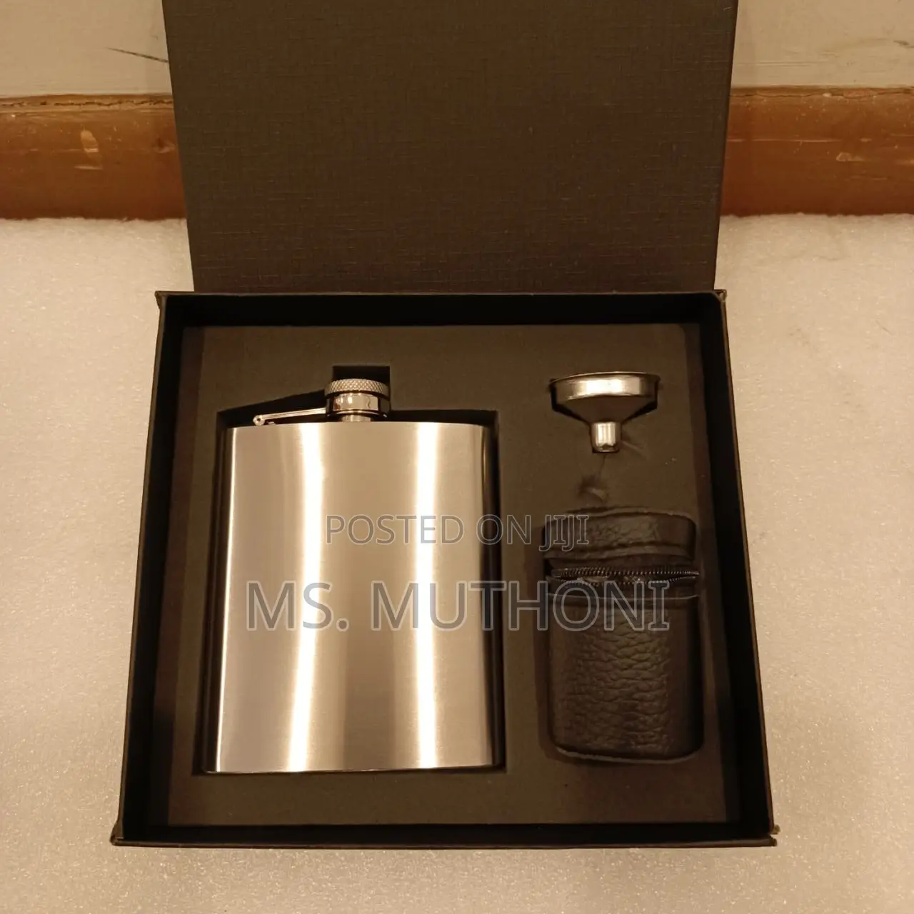 Hip Flask Gift Set (Flask ,Funnel 4stainless Steel Shot Glasses. )