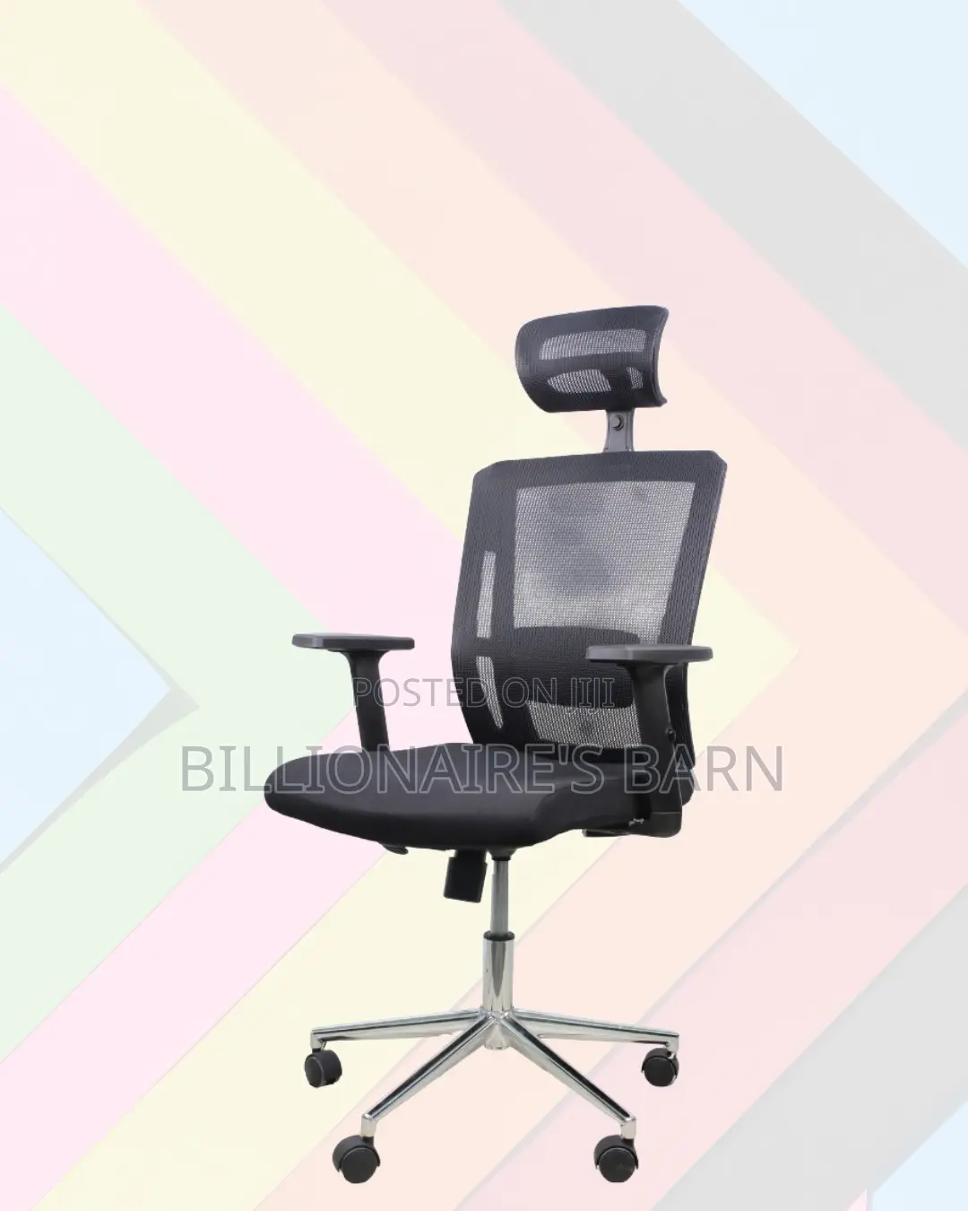 Adjustable Mesh Work Chair | Modern Chrome Finish