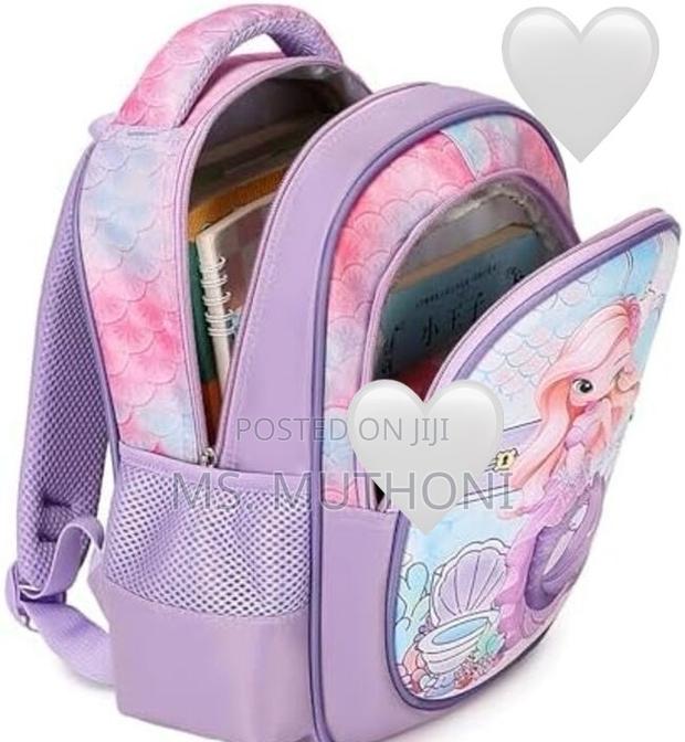 Kindergarten Childrens Purple Mermaid Backpack - thumbnail 3