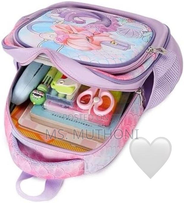 Kindergarten Childrens Purple Mermaid Backpack - thumbnail 4