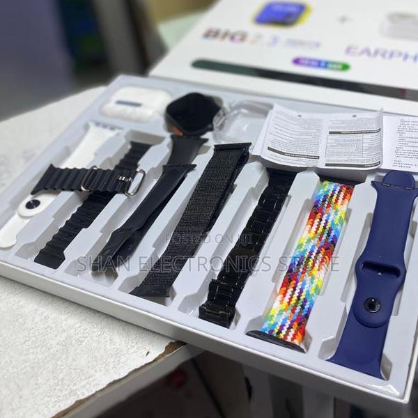 I20 Ultra Max Smart Watch 10 in 1 7straps + Case + Earphones