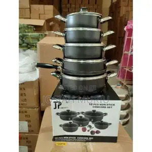 10pcs Non- Stick Concord James Pot Black Cookware Set