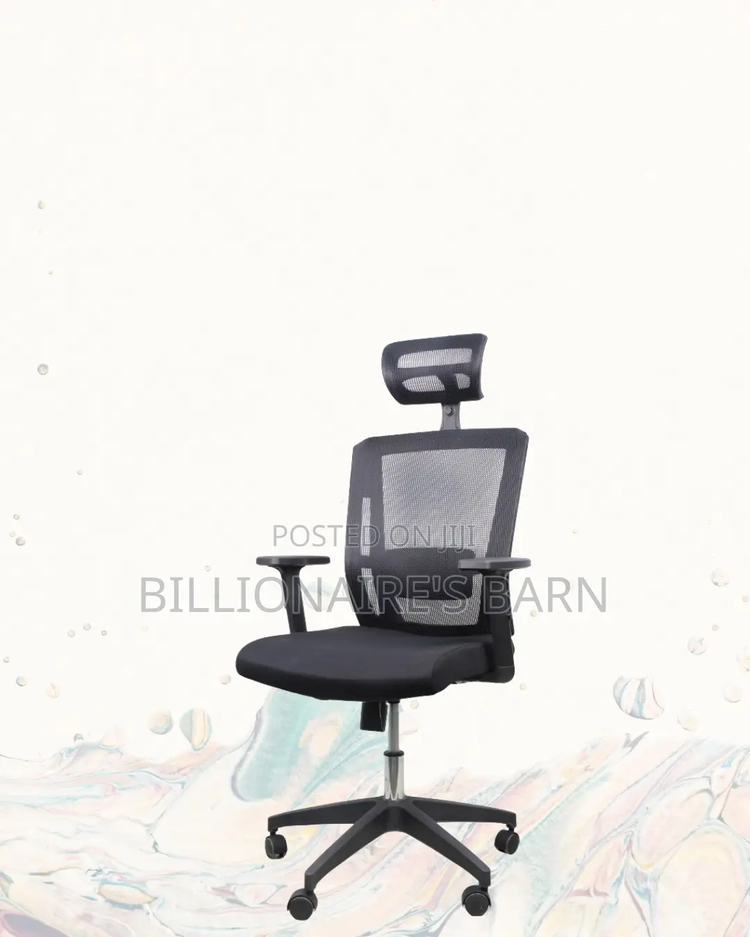 Adjustable Mesh Seat With Headrest | Smooth Swivel Easy Movement