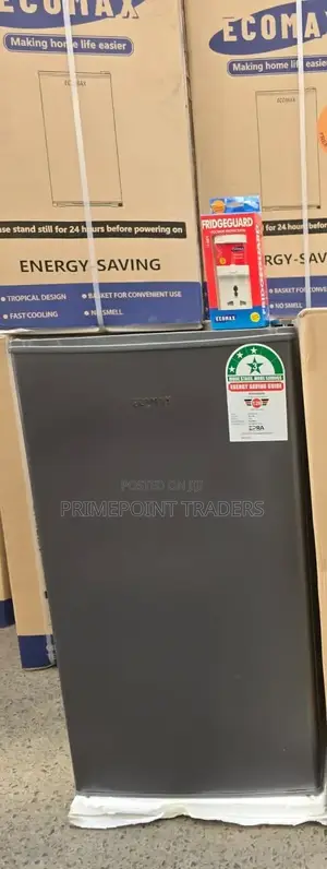 Stylish 90-Litre Ecomax Refrigerator in Dark Silver + Free Guard