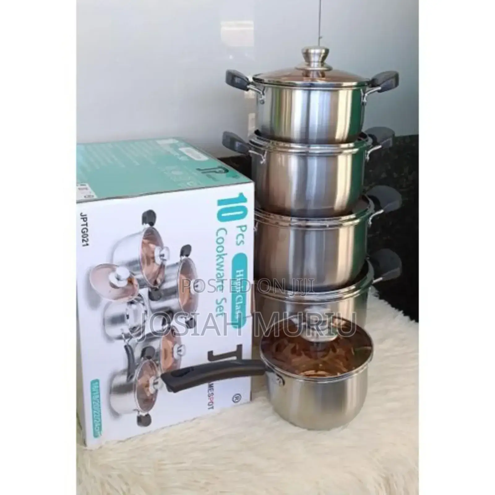 *James Pot 10pc Cookware Set Stainless Steel Material*