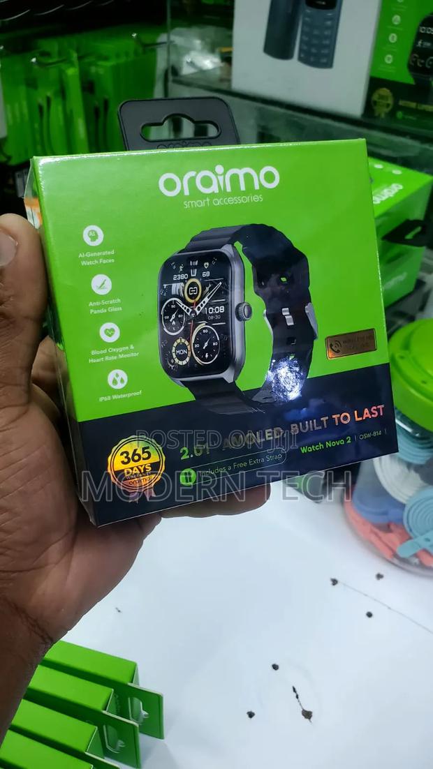 Oraimo Watch Nova 2 Amoled Ip68 Curved Touchscreen Smart Watch. - main view
