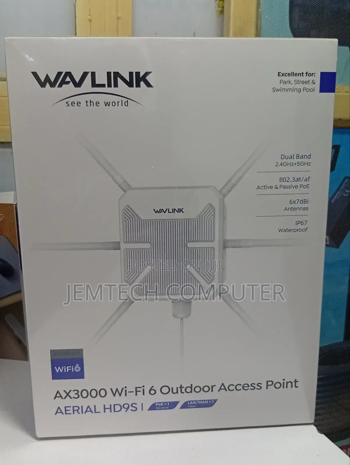 Wavlink Wn588hx3 - Ax3000 Dual Band Wifi6 Outdoor Access Point Hd9s