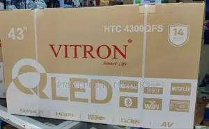 Vitron 43 Inches Qled Smart Android Frameless With Bluetooth