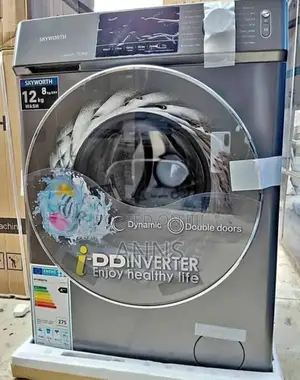 Double Door Skyworth 12/8 KGS Washing Machine Wash and Dry
