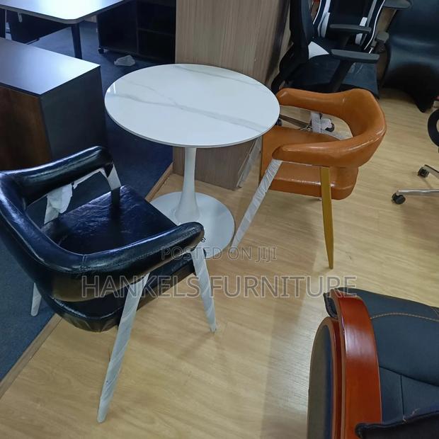 Two Seater Round Marble Dining - main view