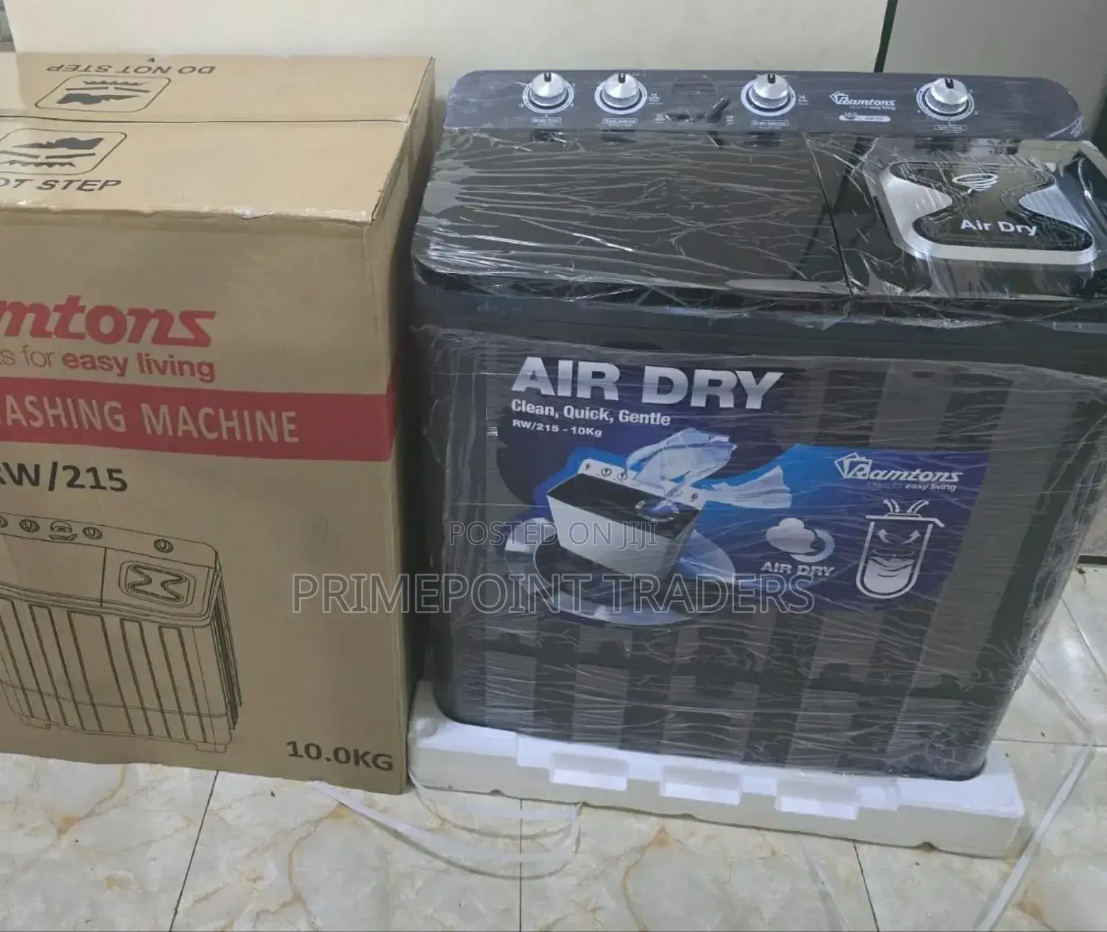 Black Ramtons 10kgs Top Load Twin Tub Washing Machine