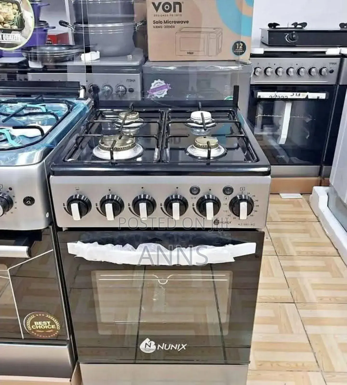 Nunix 4 Full Gas Cooker 50 by 55