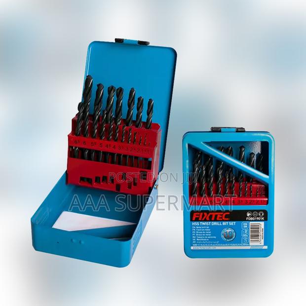 Fdbg1901k 19 Pcs High Speed Drill Bit Set - Metric Fixtec - main view