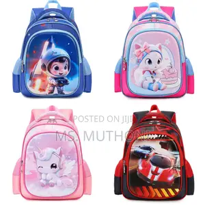 Vibrant 3d Cartoon Design School Backpack for Preschool