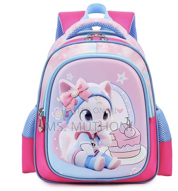 Vibrant 3d Cartoon Design School Backpack for Preschool - main view